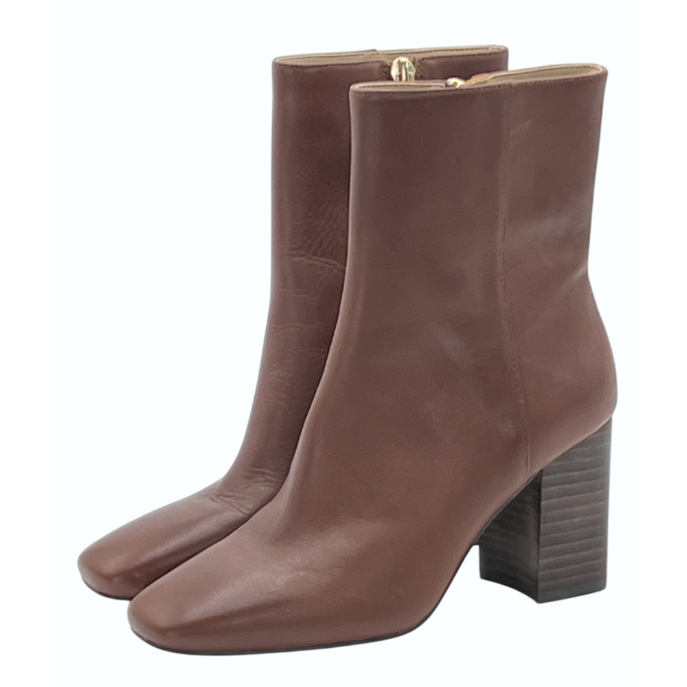 NEW ANN TAYLOR BROWN NORTH LEATHER BOOTIE ANKLE BOOTS SIZE 5.5 - Picture 10 of 10